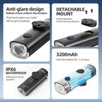 CYCLAMI AI1800 Bicycle Headlight Waterproof High-Intensity Night Riding Flashlight