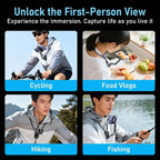 Neck-Worn Phone Mount Cycling First-Person View Chest-Mounted Anti-Shake Shooting, Magnetic, Clip, Action Camera