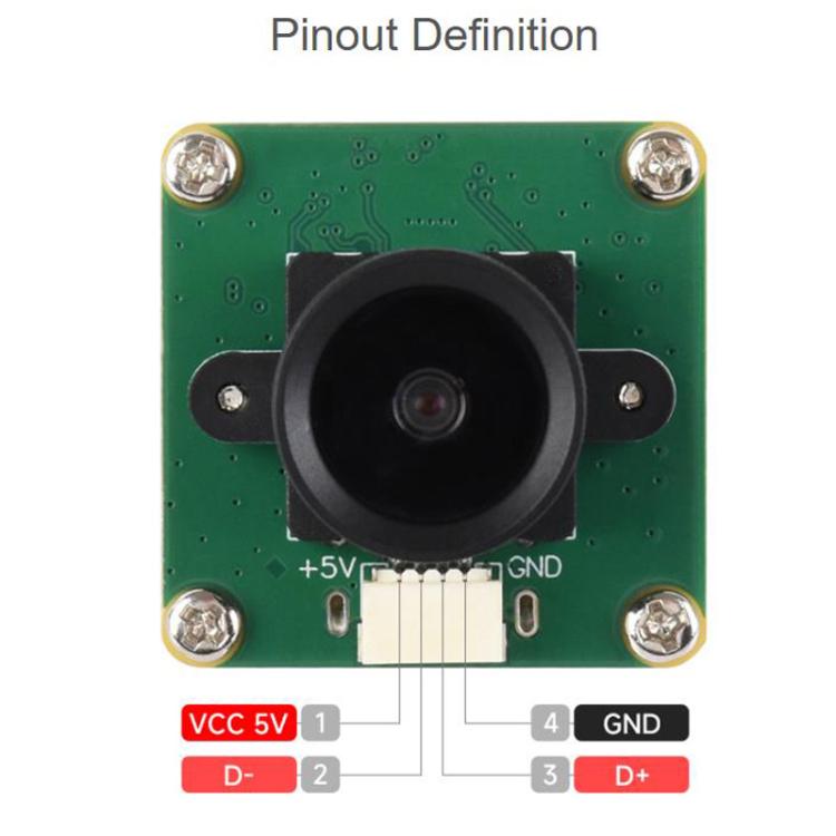 OV2735 2MP USB Camera Supports USB2.0 Type-C Port And SH1.0 4PIN Header, 33122