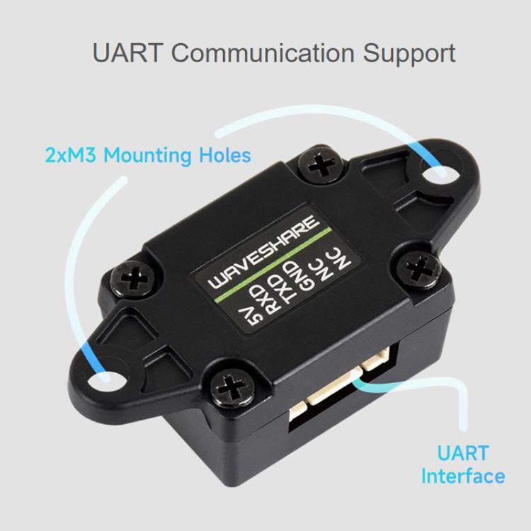 WAVESHARE TOF Laser Range Sensor, Based On D-TOF Single-Point Laser Sensor, Support UART Communication
