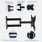 Articulating TV Wall Mount with Wide Swing Arm, Extends and Tilts for 14-55 Inch TVs and Monitors, 117B, 117B-2