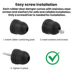 4pcs /Pack Rubber RV Door Bumper Anti-Collision Protection Pad With Mounting Screws, 4pcs /Pack