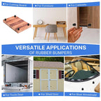 4pcs /Pack Rubber RV Door Bumper Anti-Collision Protection Pad With Mounting Screws, 4pcs /Pack