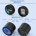 RP2350 1.85 Inch Round LCD Development Board, 360×360, 65K Color, Dual-Core And Dual-Architecture Design, Standard, With Speaker No Battery