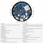 RP2350 1.85 Inch Round LCD Development Board, 360×360, 65K Color, Dual-Core And Dual-Architecture Design, Standard, With Speaker No Battery