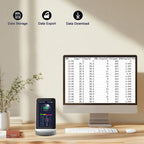 10-In-1 Air Quality Monitor With Data Export To PC Detector For CO2, PM2.5, PM10, HCHO, TVOC, Temperature & Humidity, DM72B