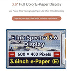 WAVESHARE 3.6 Inch E-Paper E6 Full-Color E-Ink Display, 600×400 Pixels, Raw Display, With Driver Board