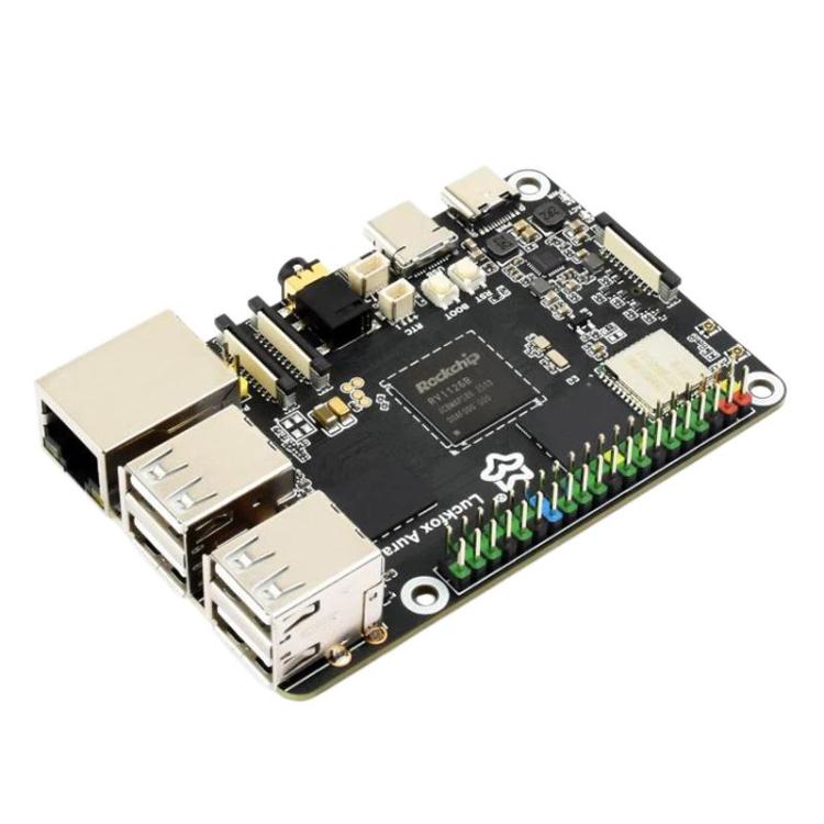 Luckfox Aura High-Performance Linux Development Board Rockchip RV1126B Quad-Core 1.6GHz Processor, RAM 2GB eMMC Flash 64GB, RAM 4GB No eMMC, RAM 4GB eMMC Flash 64GB