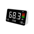 Digital 4-in-1 Noise Meter with Temperature & Humidity Sensor, Time Display Rechargeable Battery, Adjustable Backlight, DM219N