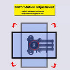 Telescopic Rotating Monitor Mount Wall Bracket for 10-24 Inch TV LCD Screens, 116B