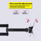 Telescopic Rotating Monitor Mount Wall Bracket for 10-24 Inch TV LCD Screens, 116B