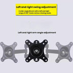 Telescopic Rotating Monitor Mount Wall Bracket for 10-24 Inch TV LCD Screens, 116B