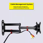 Telescopic Rotating Monitor Mount Wall Bracket for 10-24 Inch TV LCD Screens, 116B