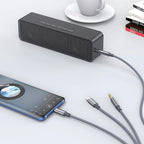 3 In 1 3.5mm Audio Cable Speaker Adapter, 1.3m, 2m