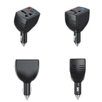 150W Smart Digital Display Car Inverter Cigarette Lighter USB + Type-C Dual-Port Charger