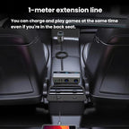 1 To 9 Car Cigarette Lighter With Independent Switches Voltage Display & Retractable Cable Car Charger, GE08