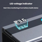1 To 9 Car Cigarette Lighter With Independent Switches Voltage Display & Retractable Cable Car Charger, GE08