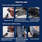 Iforce H1 3-In-1 Safety Hammer Window Breaker Keychain Car Safety Emergency Tool