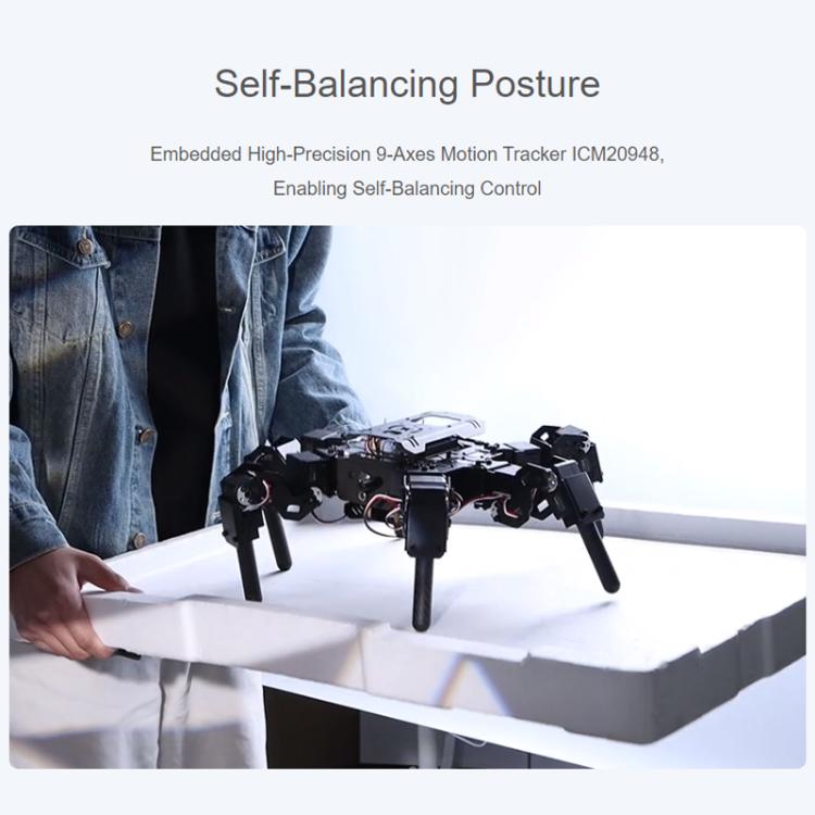 WAVESHARE Self-Balancing Controlled Bionic Hexapod Robot ESP32 Open Source