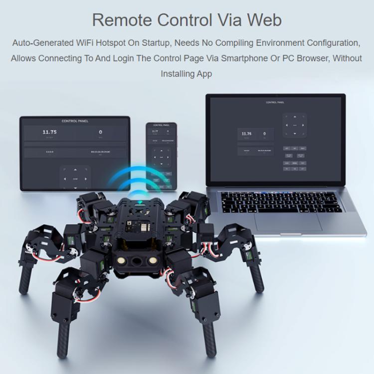 WAVESHARE Self-Balancing Controlled Bionic Hexapod Robot ESP32 Open Source