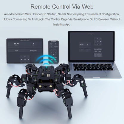 WAVESHARE Self-Balancing Controlled Bionic Hexapod Robot ESP32 Open Source