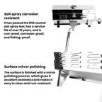 Stainless Steel Yacht BBQ Grill Outdoor Boat Grill Canister Stove, No Bracket, With Bracket