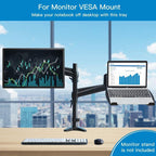 Laptop VESA Mount Tray Metal Adapter For 100x100mm Monitor Arm Universal Ventilated Holder For Notebook, TP-001