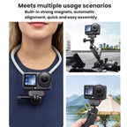 Aluminum Alloy Magnetic Rotating Quick-Release Mount Action Camera Accessories, For Osmo Action 5 Pro / 4 / 3, For Osmo Action 6 / Nano