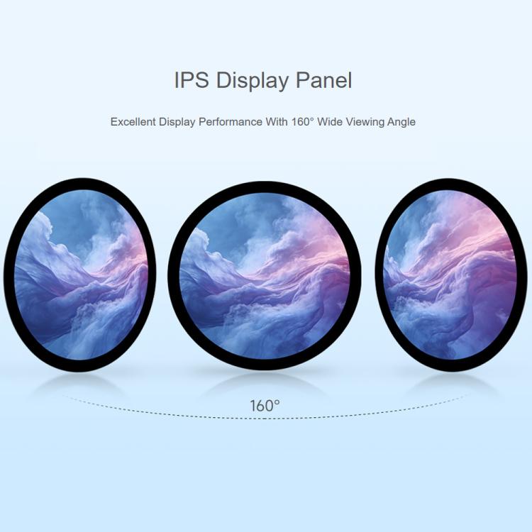 Waveshare 7inch Round HDMI Capacitive Touch Display, 1080x1080 LCD, 10-Point Multi-Touch  For Raspberry Pi Arduino DIY, 7inch 1080x1080 LCD