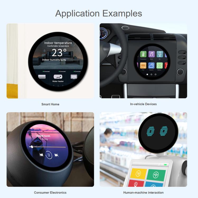 Waveshare 7inch Round HDMI Capacitive Touch Display, 1080x1080 LCD, 10-Point Multi-Touch  For Raspberry Pi Arduino DIY, 7inch 1080x1080 LCD