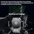 Kewig M33 Pro Shock-Absorbing Heat-Dissipating Wireless Charging Phone Mount Motorcycle Fan Cooling Anti-Shake Stand, Handlebar, Rearview Mirror, Rearview Mirror Stem, M8/M10 Screw, Front Fork Mount, Strong Clamp