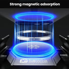 Kewig M33 Pro Shock-Absorbing Heat-Dissipating Wireless Charging Phone Mount Motorcycle Fan Cooling Anti-Shake Stand, Handlebar, Rearview Mirror, Rearview Mirror Stem, M8/M10 Screw, Front Fork Mount, Strong Clamp