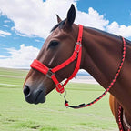 2.15m Woven Webbing Lead Rope Hand-Braided Horse Reins Horse Tether