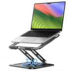 360 Degree Rotating Foldable Height Adjustable Ventilated Metal Computer Stand, NH-02Pro