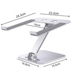 Aluminum Alloy Laptop Riser Vertical Cooling Foldable Adjustable Height Elevated Stand