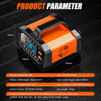 Foxsur 20A 12V/24V Portable Car  Motorcycle Battery Charger, US Plug, EU Plug, UK Plug, AU Plug, JP Plug