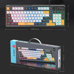 iMICE AK-300 99-key USB Backlit Multi-Color Keycap 1.5m Wired Gaming Keyboard With Dimmer Knob, AK-300