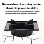 WJ Three-Hole Alcohol Stove Base Aluminum Alloy Square Stove & Dry Pot Stove, Small, Large