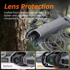 For DJI Neo 2 RCSTQ Carbon Fiber Bumper Guard Anti-Collision Gimbal & Lens Protector, Carbon Fiber Bumper