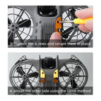 For DJI Neo 2 RCSTQ Carbon Fiber Bumper Guard Anti-Collision Gimbal & Lens Protector, Carbon Fiber Bumper