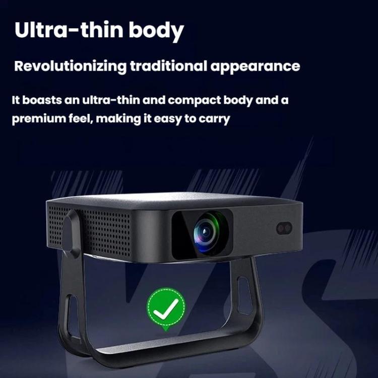 R6 Portable Ultra-Thin Projector HD 1080P Auto-Focus Mini Home Projector, US Plug, EU Plug, UK Plug, AU Plug