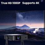R6 Portable Ultra-Thin Projector HD 1080P Auto-Focus Mini Home Projector, US Plug, EU Plug, UK Plug, AU Plug