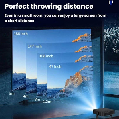 R6 Portable Ultra-Thin Projector HD 1080P Auto-Focus Mini Home Projector, US Plug, EU Plug, UK Plug, AU Plug