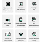 K7 HD Night Vision Smartphone Remote Wireless WiFi Surveillance Camera, Standard 3MP Without Memory, Standard 3MP With 16G Memory, Standard 3MP With 32G Memory, Standard 3MP With 64G Memory, Standard 3MP With 128G Memory