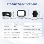 For DJI Pocket 3 Flymile Handheld Magnetic Fill Light For Photography