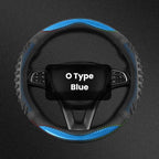 Honeycomb Car Steering Wheel Cover No-Sew Universal Steering Wheel Protector, O Type Blue, O Type Dark Blue, O Type Black, O Type Red, O Type Coffee, D Type Blue, D Type Dark Blue, D Type Black, D Type Red, D Type Coffee