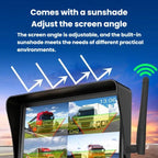 Q12 7 Inch Car HD Infrared Night Vision Wireless Recorder No-Wiring Backup Camera Monitor, One, Two, Three, Four