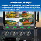Q12 7 Inch Car HD Infrared Night Vision Wireless Recorder No-Wiring Backup Camera Monitor, One, Two, Three, Four