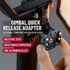 NATO Rail Clamp For DJI RS Series Stabilizer Arca-Swiss Compatible QR Mount Adapter, XILETU PC-38, XILETU PC-38A