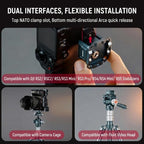 NATO Rail Clamp For DJI RS Series Stabilizer Arca-Swiss Compatible QR Mount Adapter, XILETU PC-38, XILETU PC-38A